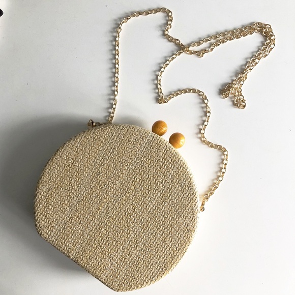 Taken For Granite Handbags - Round raffia crossbody clutch bag